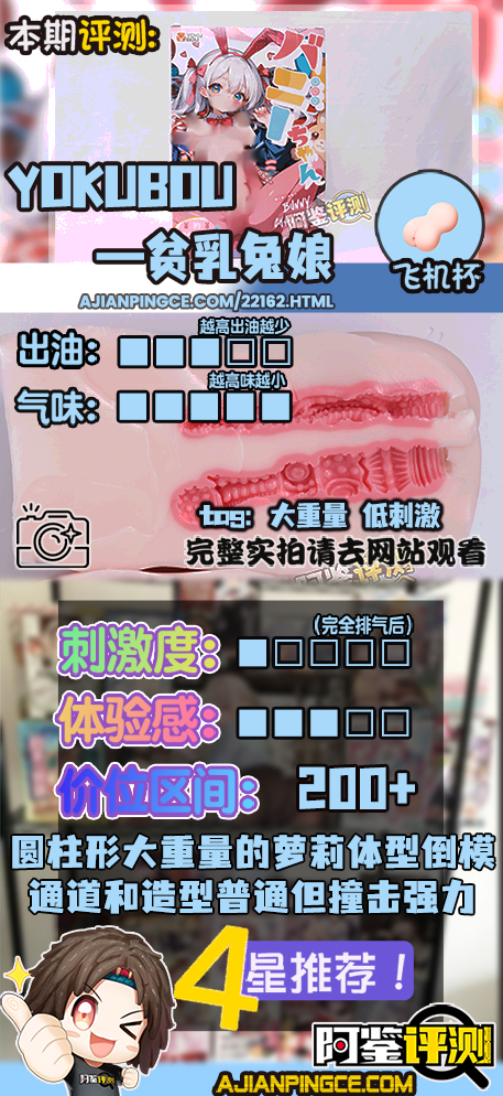 YOKUBOU——“贫乳兔娘”评测!通道体验很弱但重量拉满,方正小身体类别的高配版本!