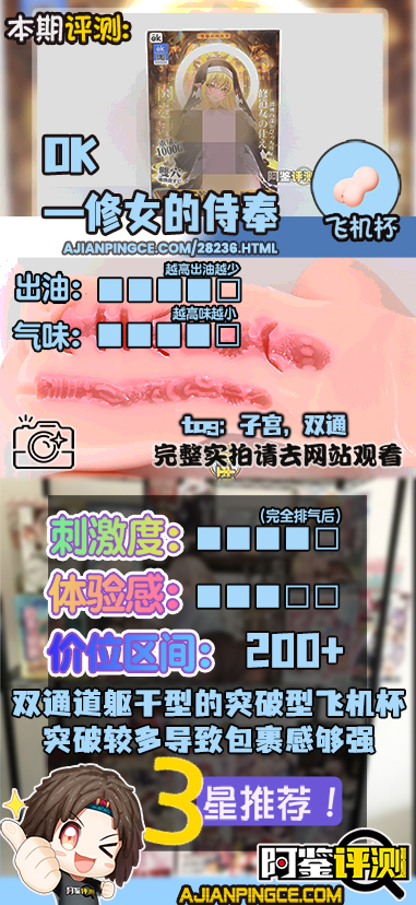 OK——“修女的侍奉”评测!中规中矩的双通道飞机杯,跟我预想得一样风平浪静